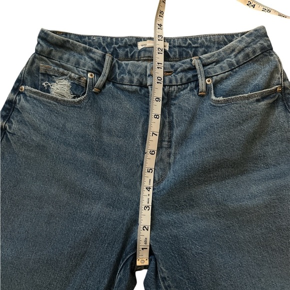 GOOD AMERICAN high-rise straight leg tappered Denim Jeans size 2/26 - Picture 5 of 6